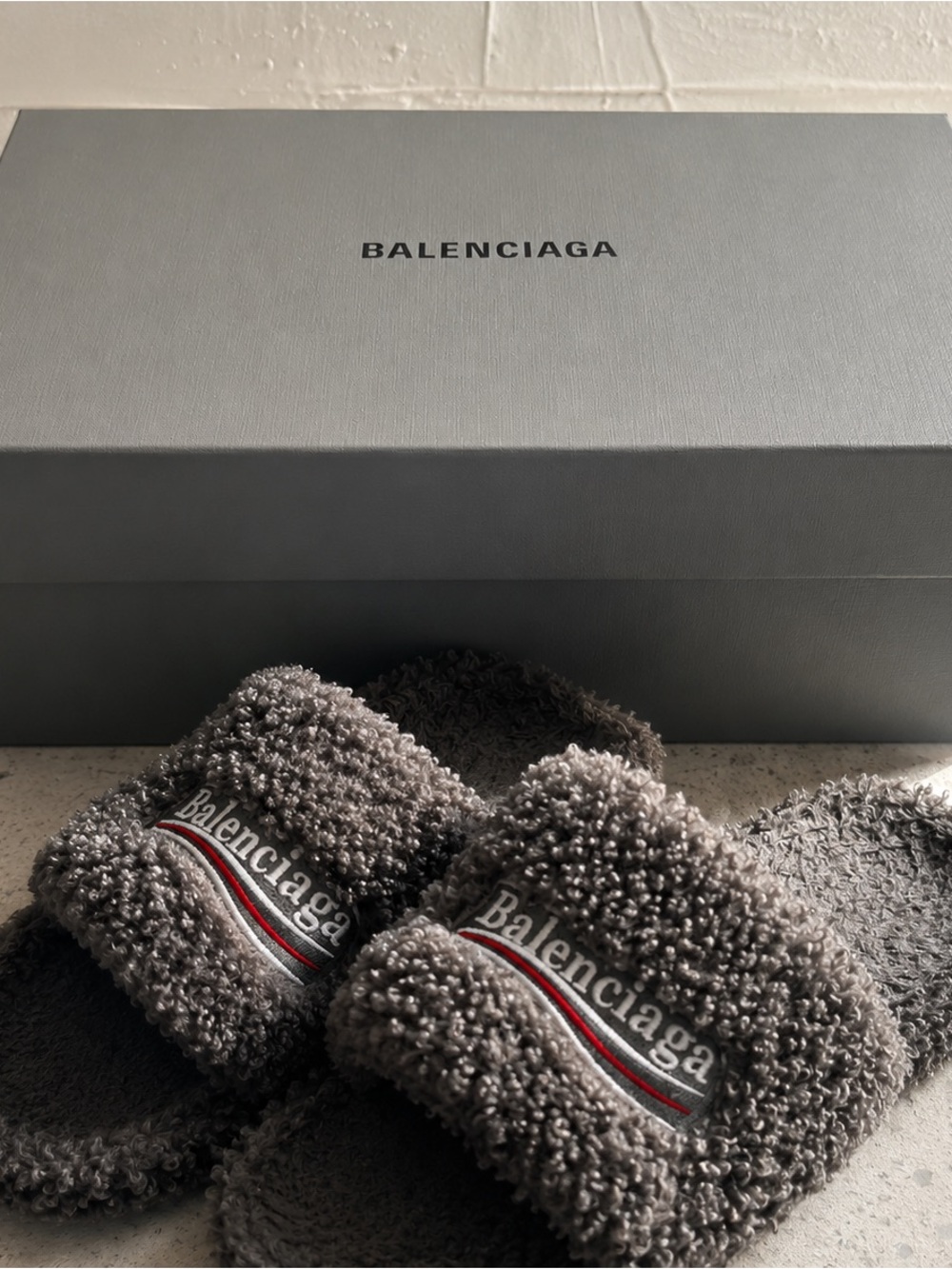 Balenciaga Fur Sandals